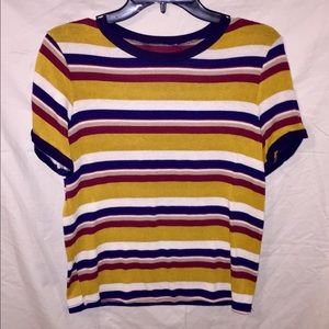 Short Waisted Yellow Sweater Shirt.